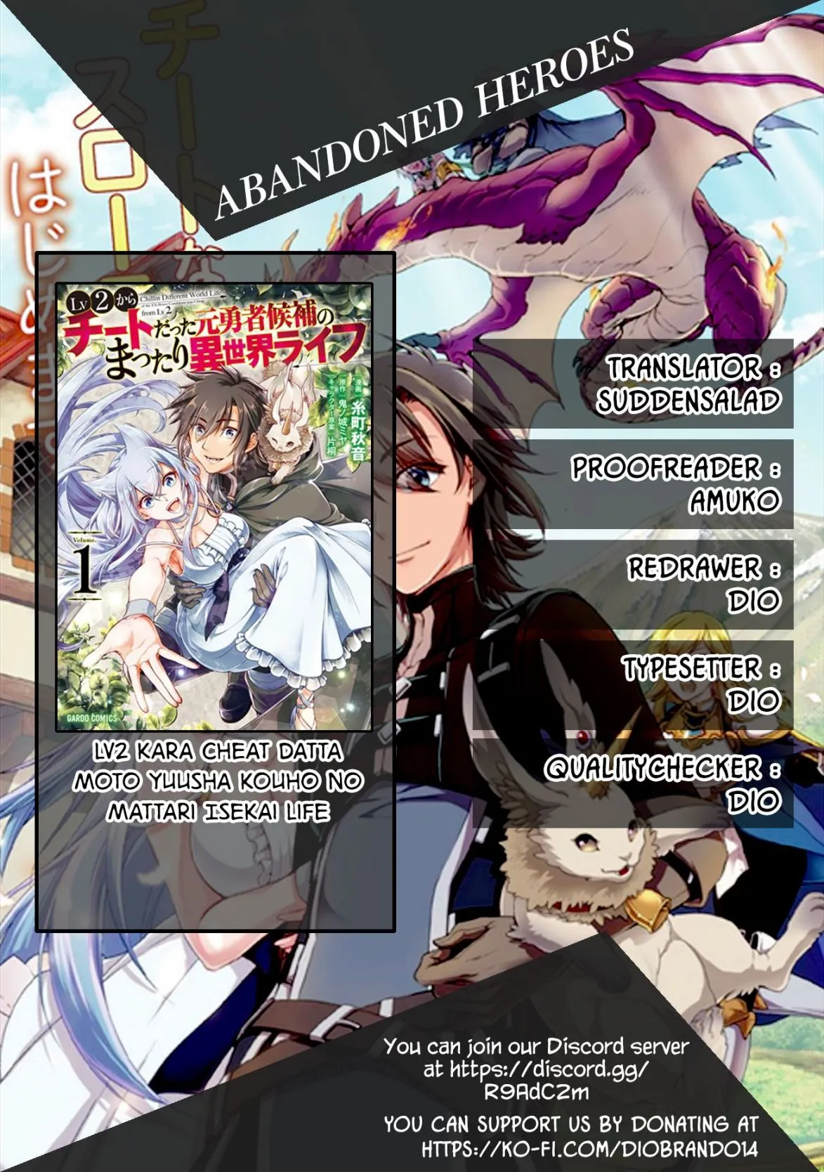 Lv2 kara Cheat datta Moto Yuusha Kouho no Mattari Isekai Life Chapter 6 Online - página 1