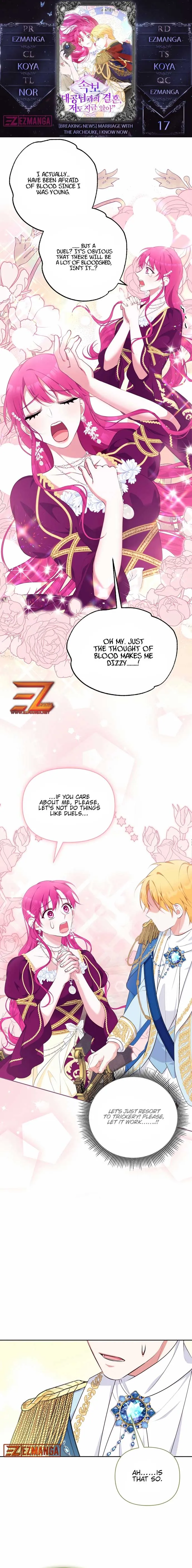Marriage with the Archduke, I Know Now Chapter 17 Online - página 1