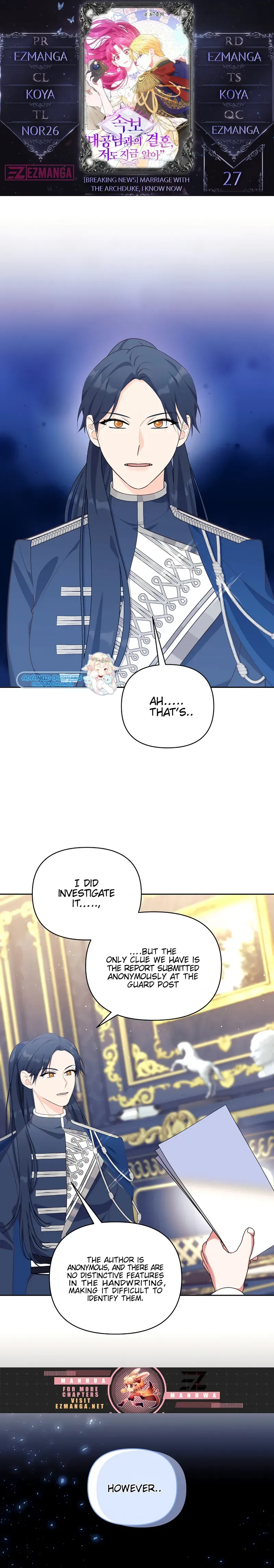 Marriage with the Archduke, I Know Now Chapter 27 Online - página 1