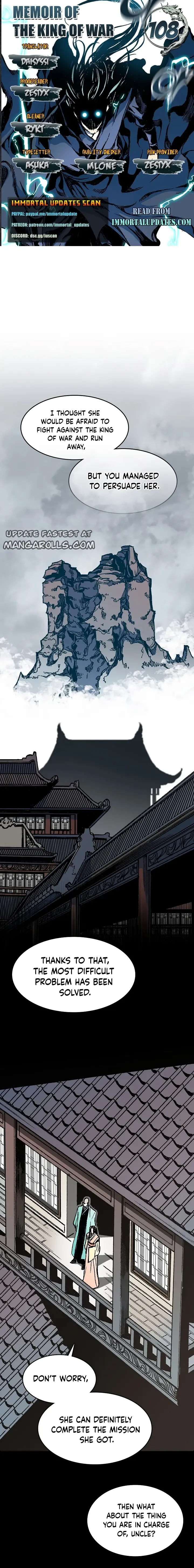 Memoir Of The King Of War Chapter 108 Online - página 1