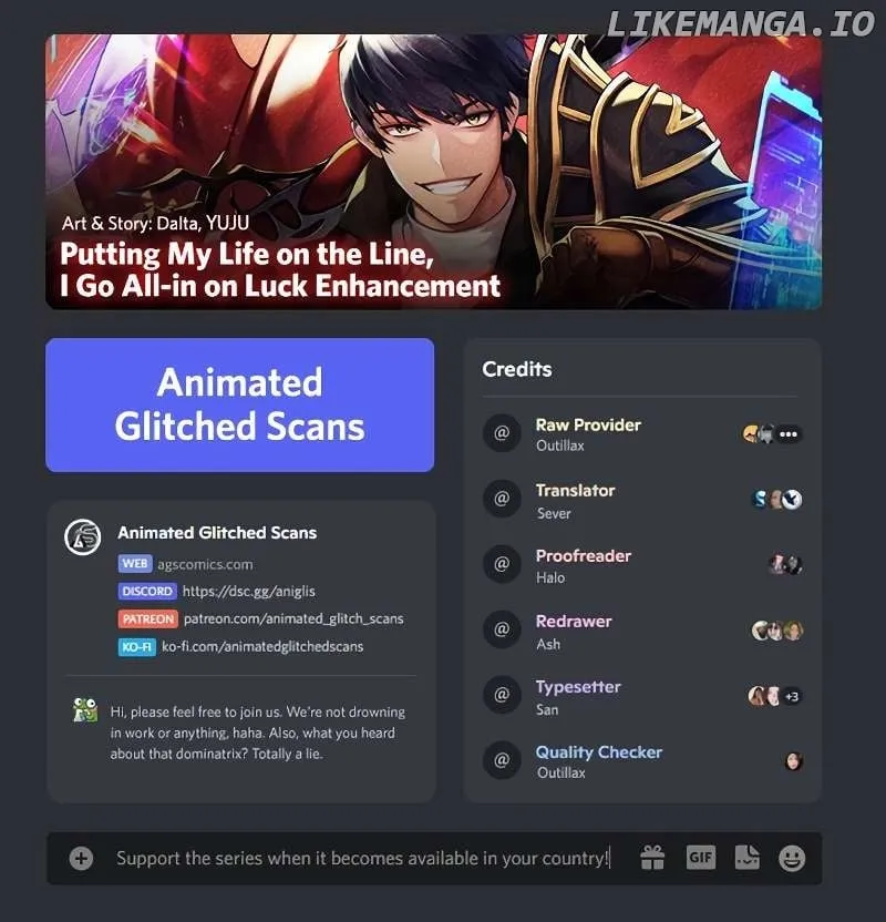 Putting My Life on the Line, I Go All-in on Luck Enhancement Chapter 13 Online - página 1