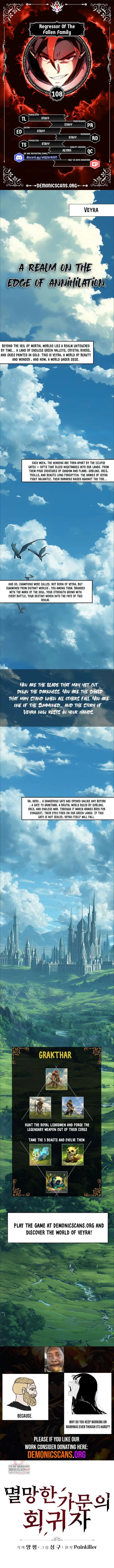 Regressor of the Fallen family Chapter 108 Online - página 1