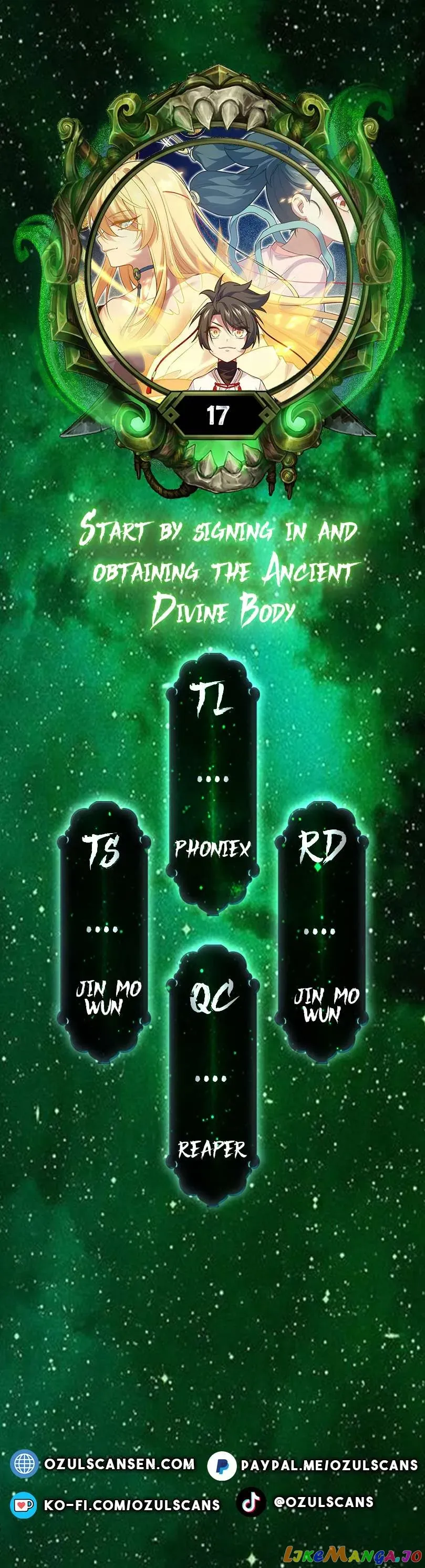 Start by signing in and obtaining the Ancient Divine Body Chapter 17 Online - página 1