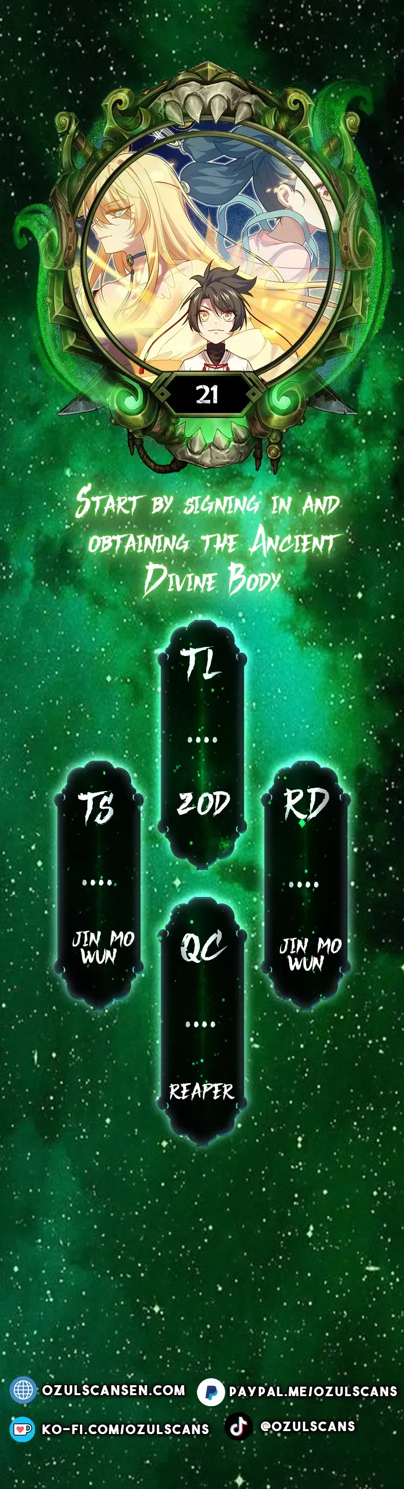 Start by signing in and obtaining the Ancient Divine Body Chapter 21 Online - página 1