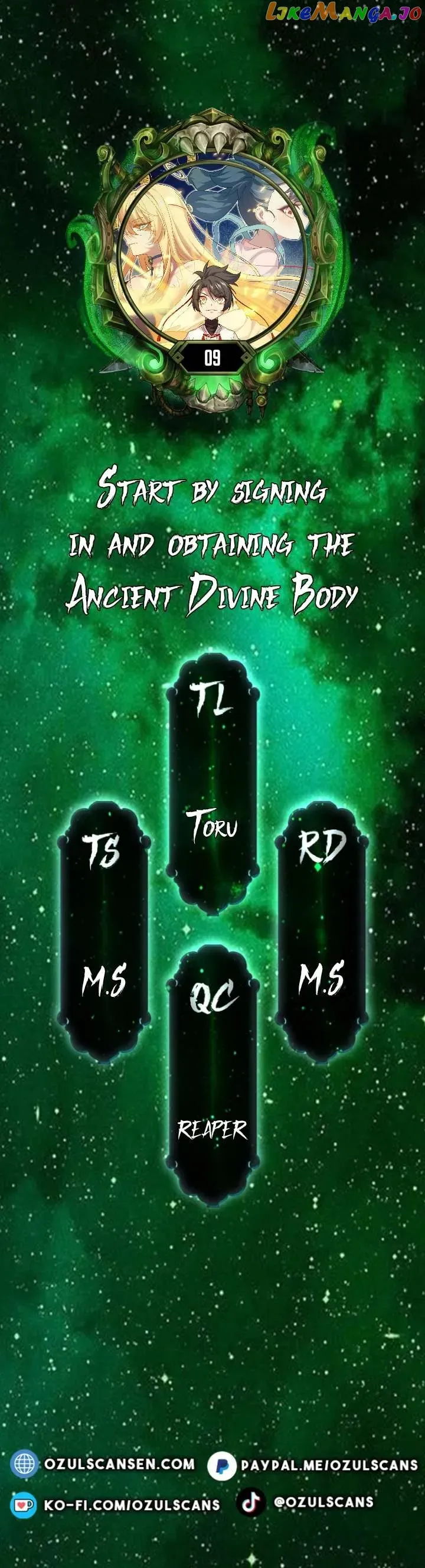 Start by signing in and obtaining the Ancient Divine Body Chapter 9 Online - página 1