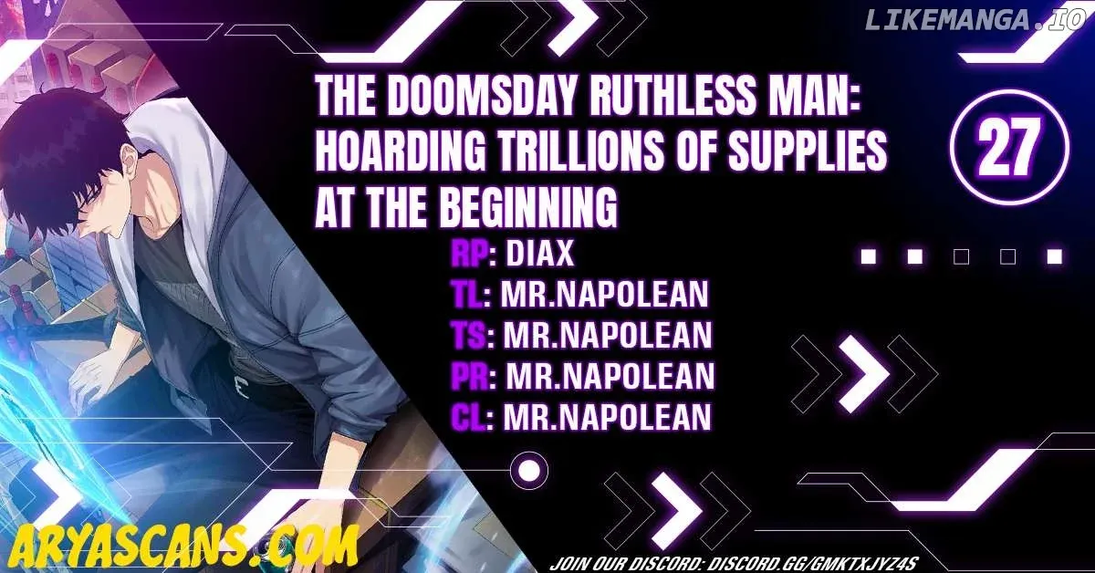 The Doomsday Ruthless Man: Hoarding Trillions of Supplies at the Beginning Chapter 27 Online - página 1