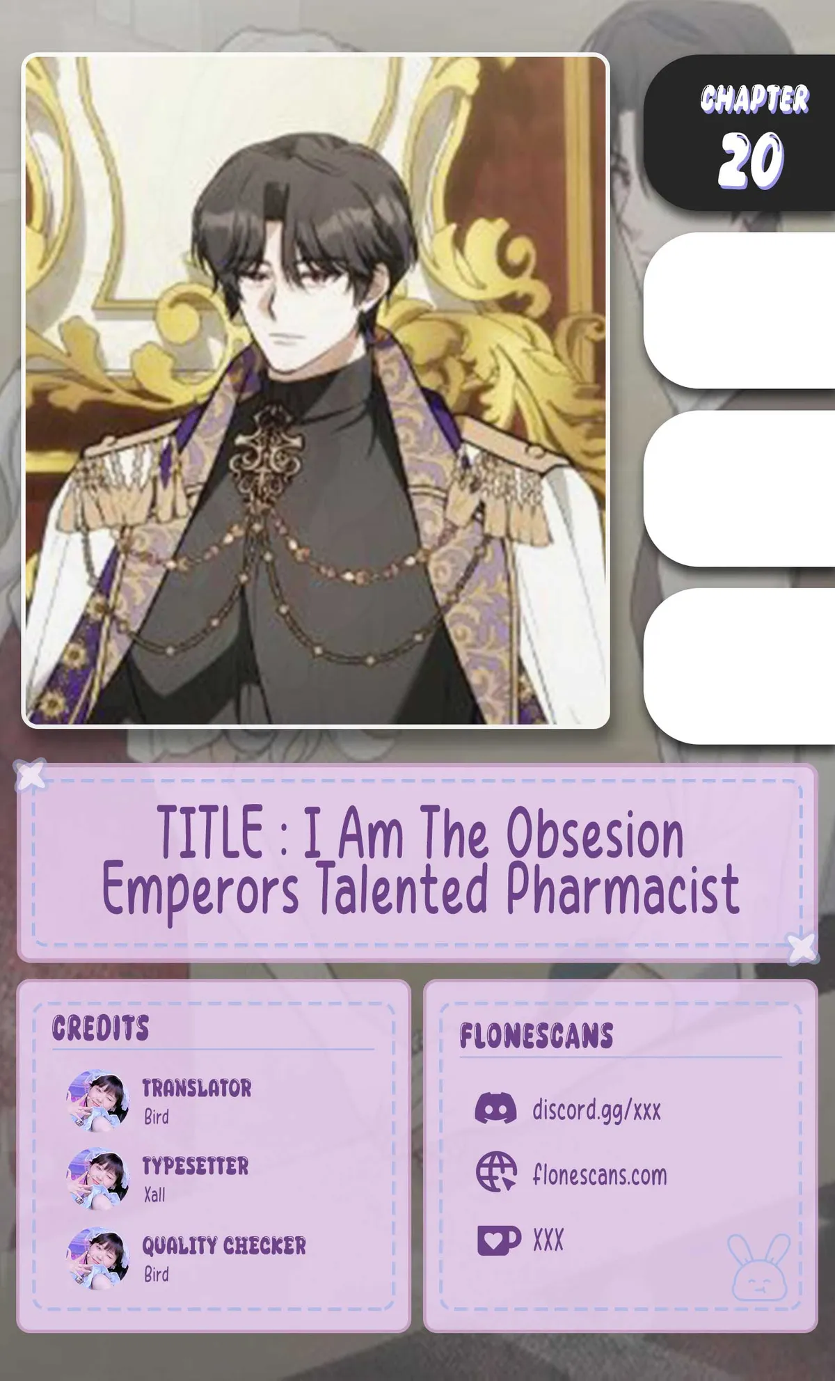 The Obsessive Emperor’s Capable Pharmacist Chapter 20 Online - página 1