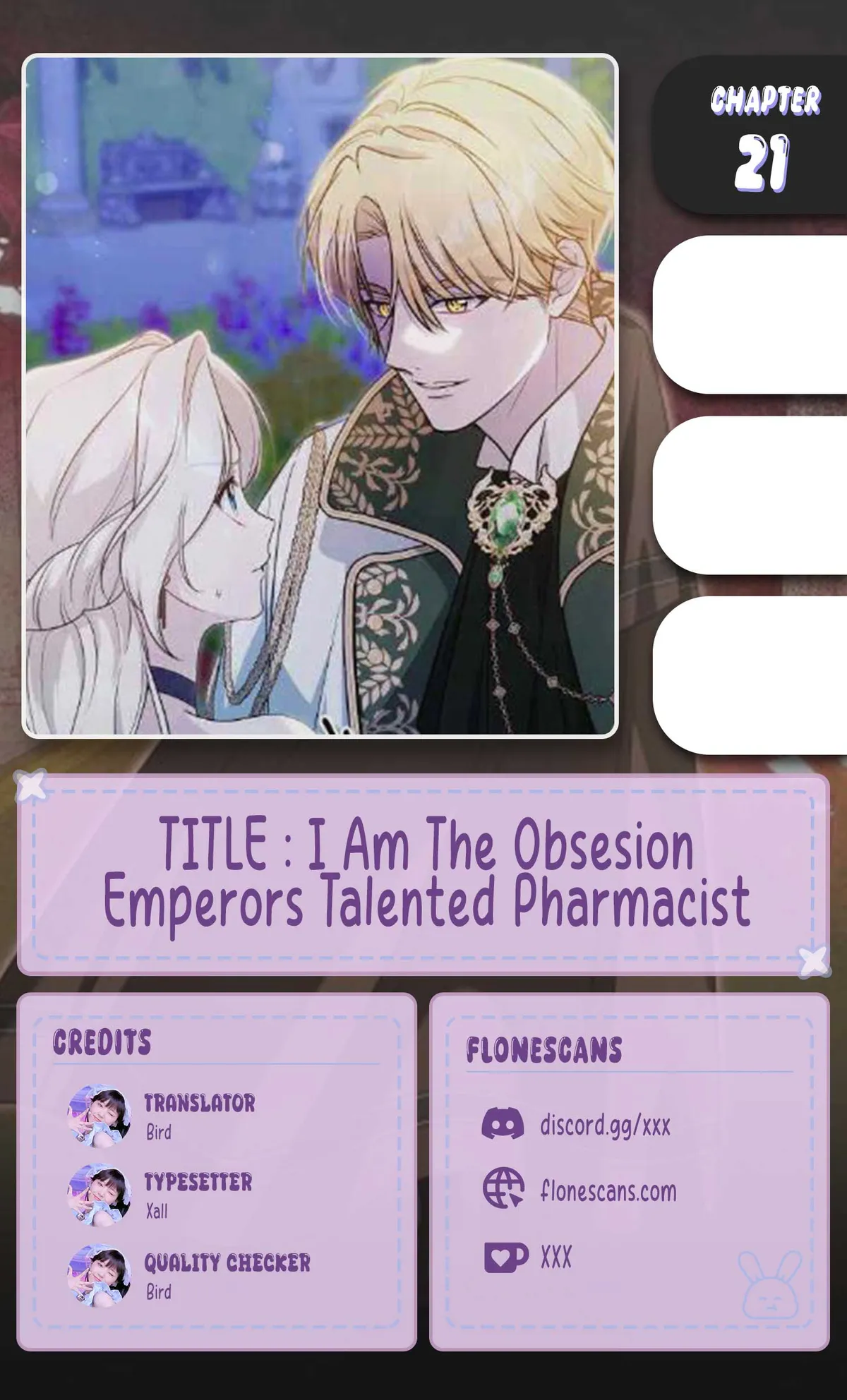 The Obsessive Emperor’s Capable Pharmacist Chapter 21 Online - página 1