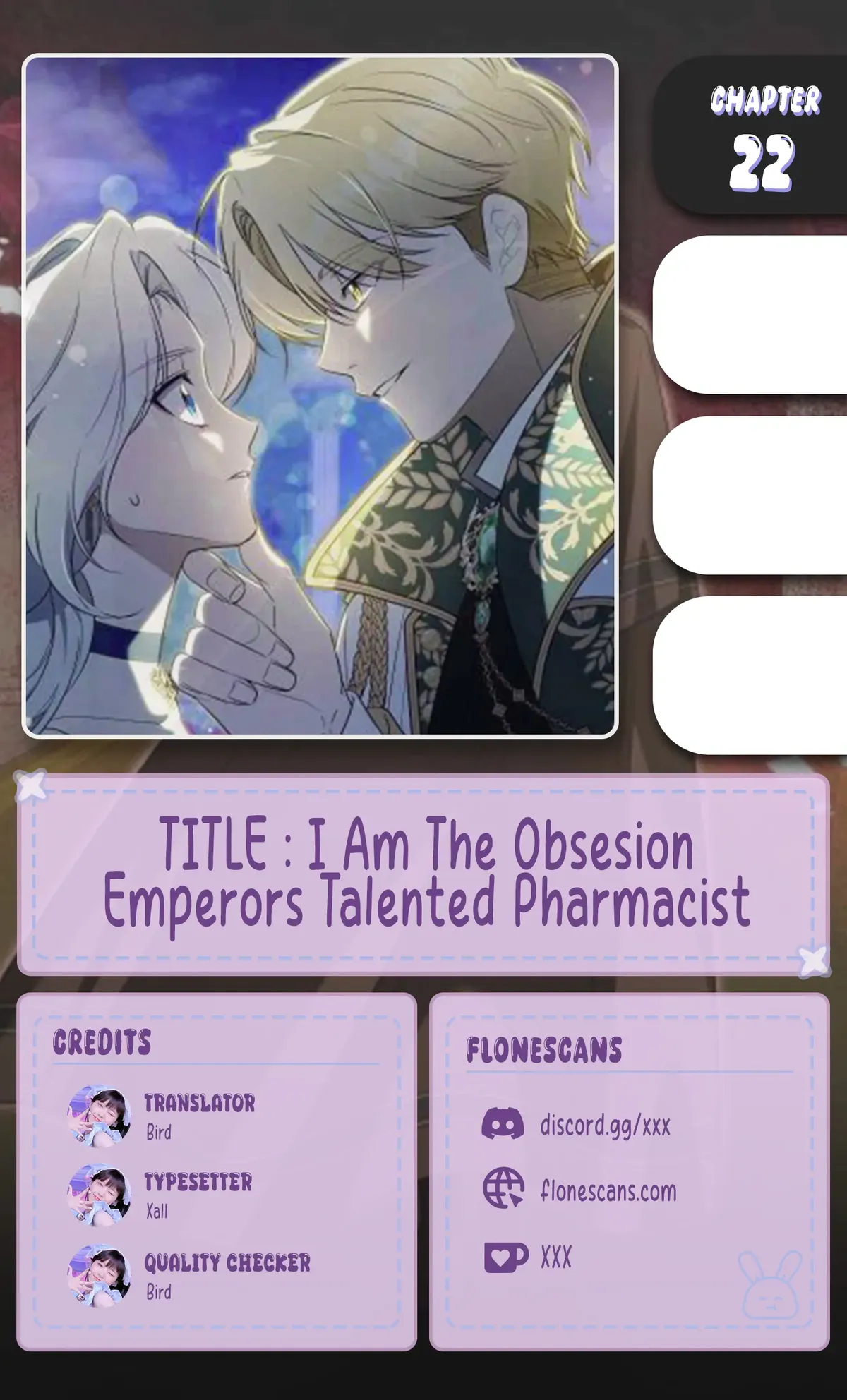 The Obsessive Emperor’s Capable Pharmacist Chapter 22 Online - página 1
