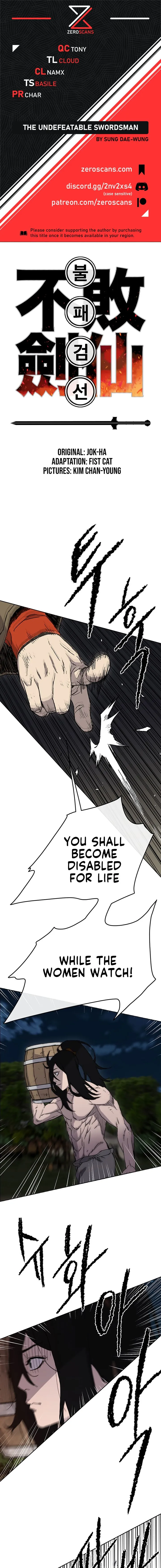The Undefeatable Swordsman Chapter 15 Online - página 1