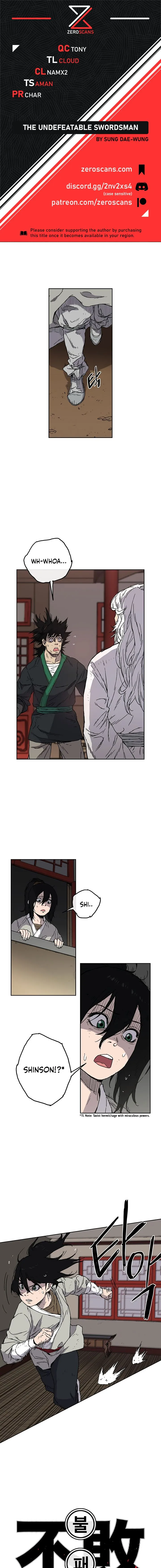 The Undefeatable Swordsman Chapter 2 Online - página 1