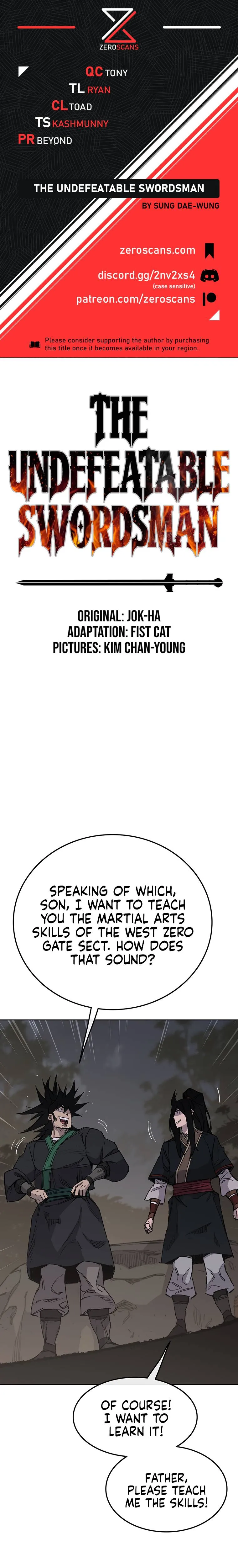 The Undefeatable Swordsman Chapter 86 Online - página 1