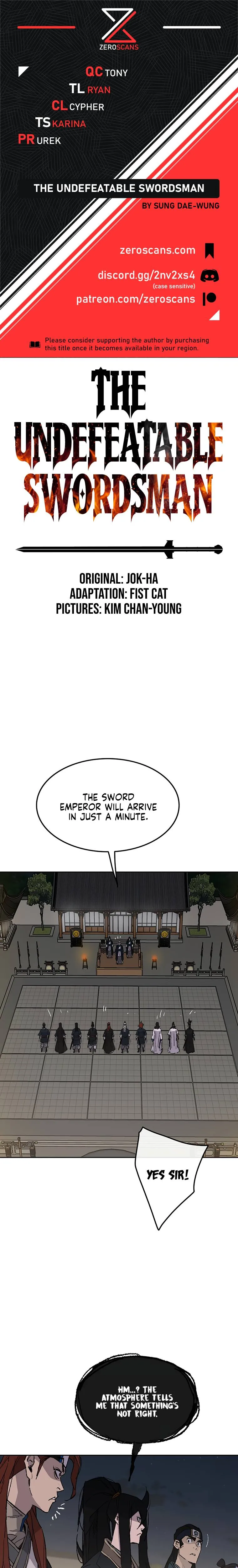 The Undefeatable Swordsman Chapter 96 Online - página 1