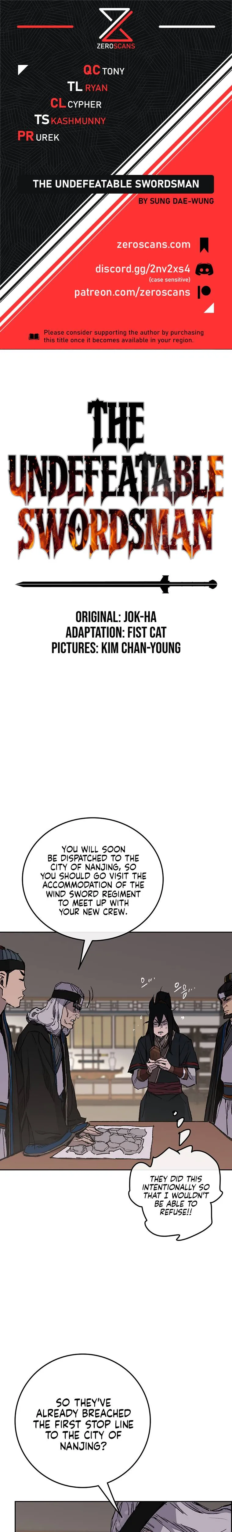 The Undefeatable Swordsman Chapter 98 Online - página 1