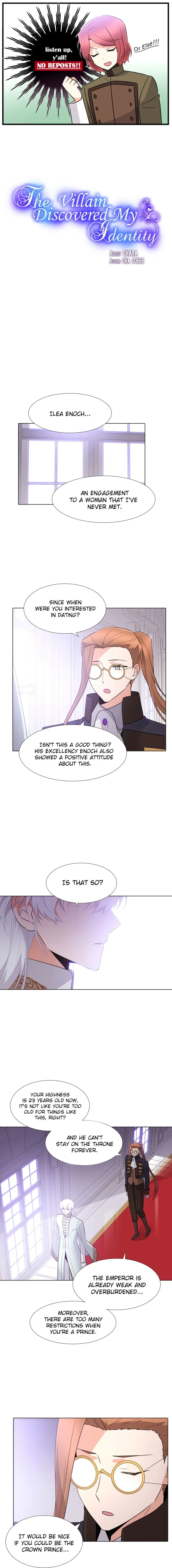 The Villain Discovered My Identity Chapter 8 Online - página 1