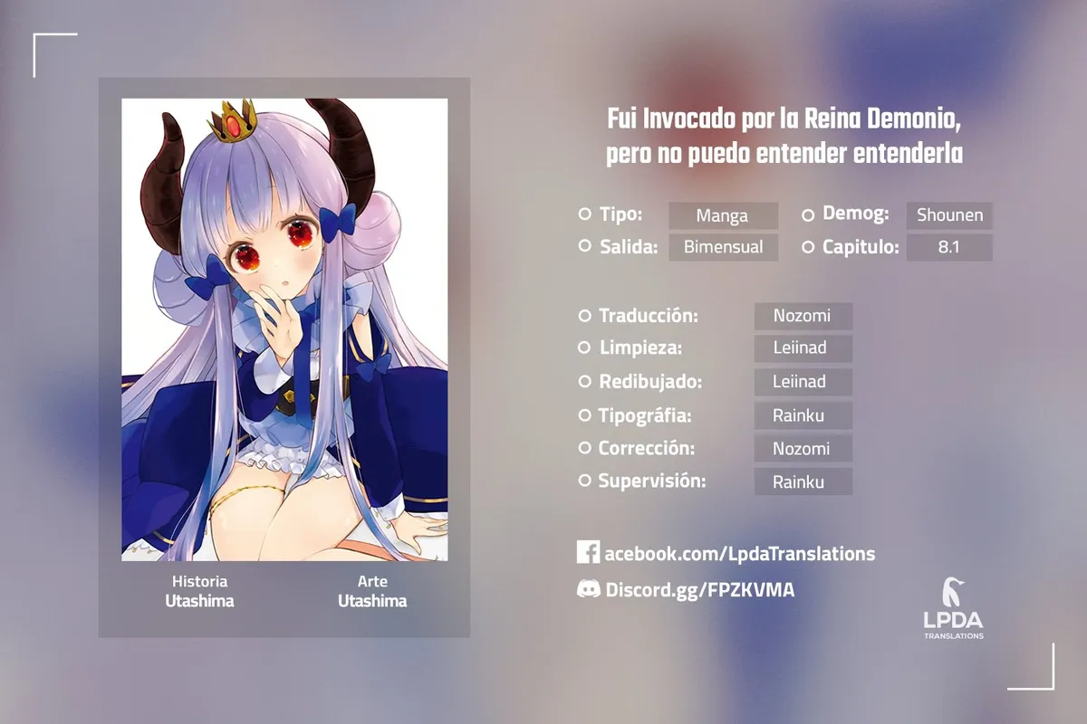 Fui Invocado por la Reina Demonio, pero no puedo entender lo que dice Capítulo 8.1 en Línea - página 1