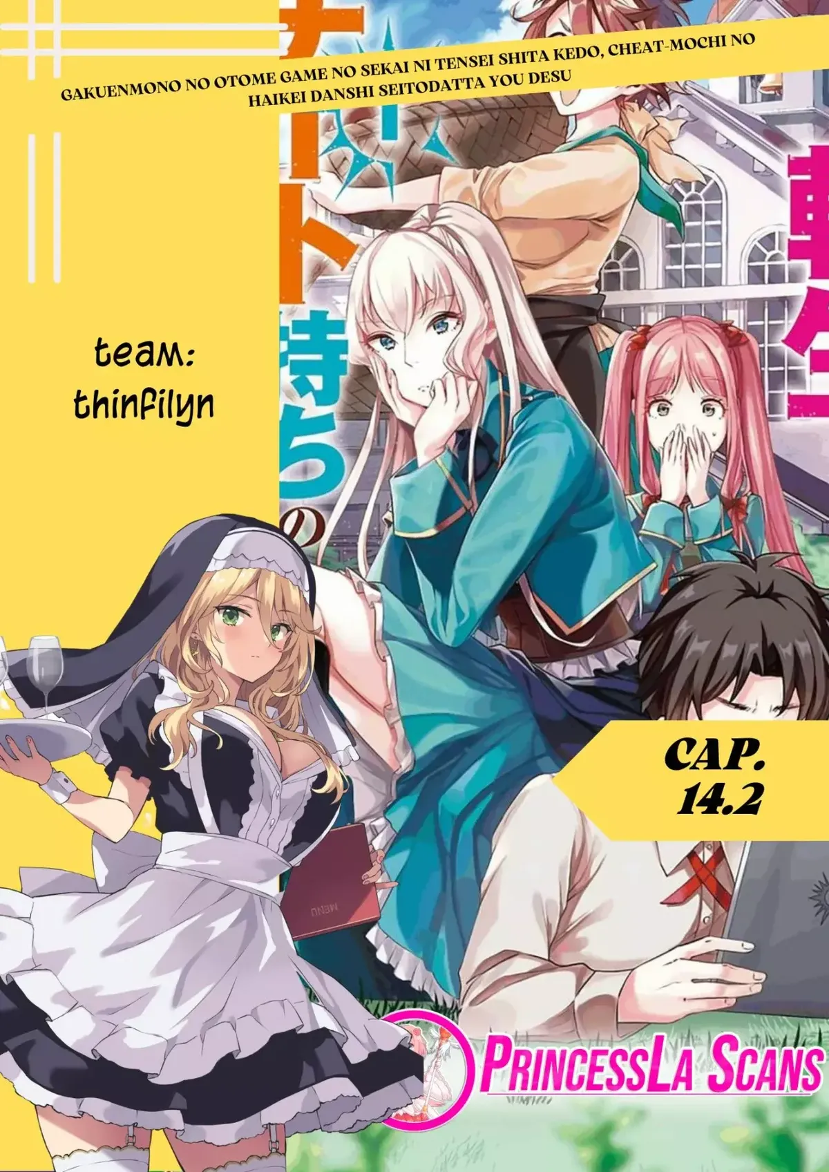 Gakuenmono no Otome Game no Sekai ni Tensei Shita kedo, Cheat-mochi no Haikei Danshi Seitodatta You desu Capítulo 14.2 en Línea - página 1
