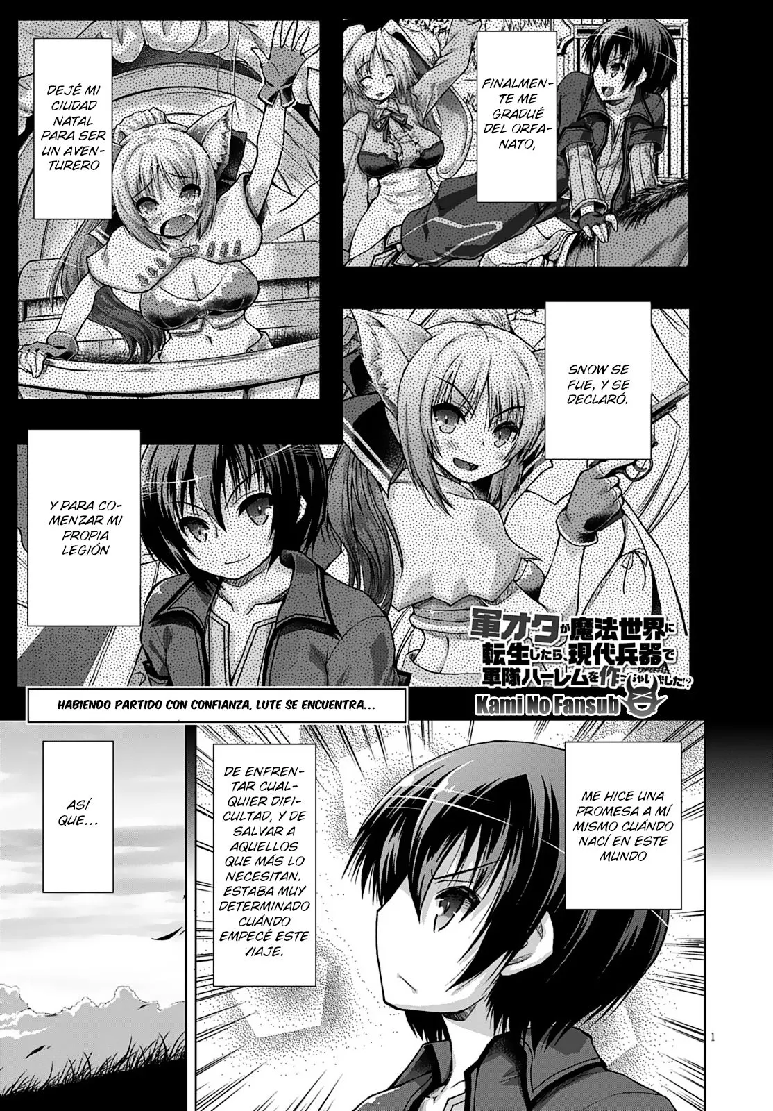 Gun-Ota ga Mahou Sekai ni Tensei shitara, Gendai Heiki de Guntai Harem wo Tsukucchaimashita!? Capítulo 11 en Línea - página 1