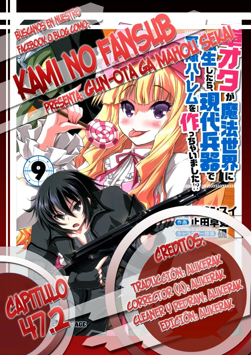 Gun-Ota ga Mahou Sekai ni Tensei shitara, Gendai Heiki de Guntai Harem wo Tsukucchaimashita!? Capítulo 47.2 en Línea - página 1
