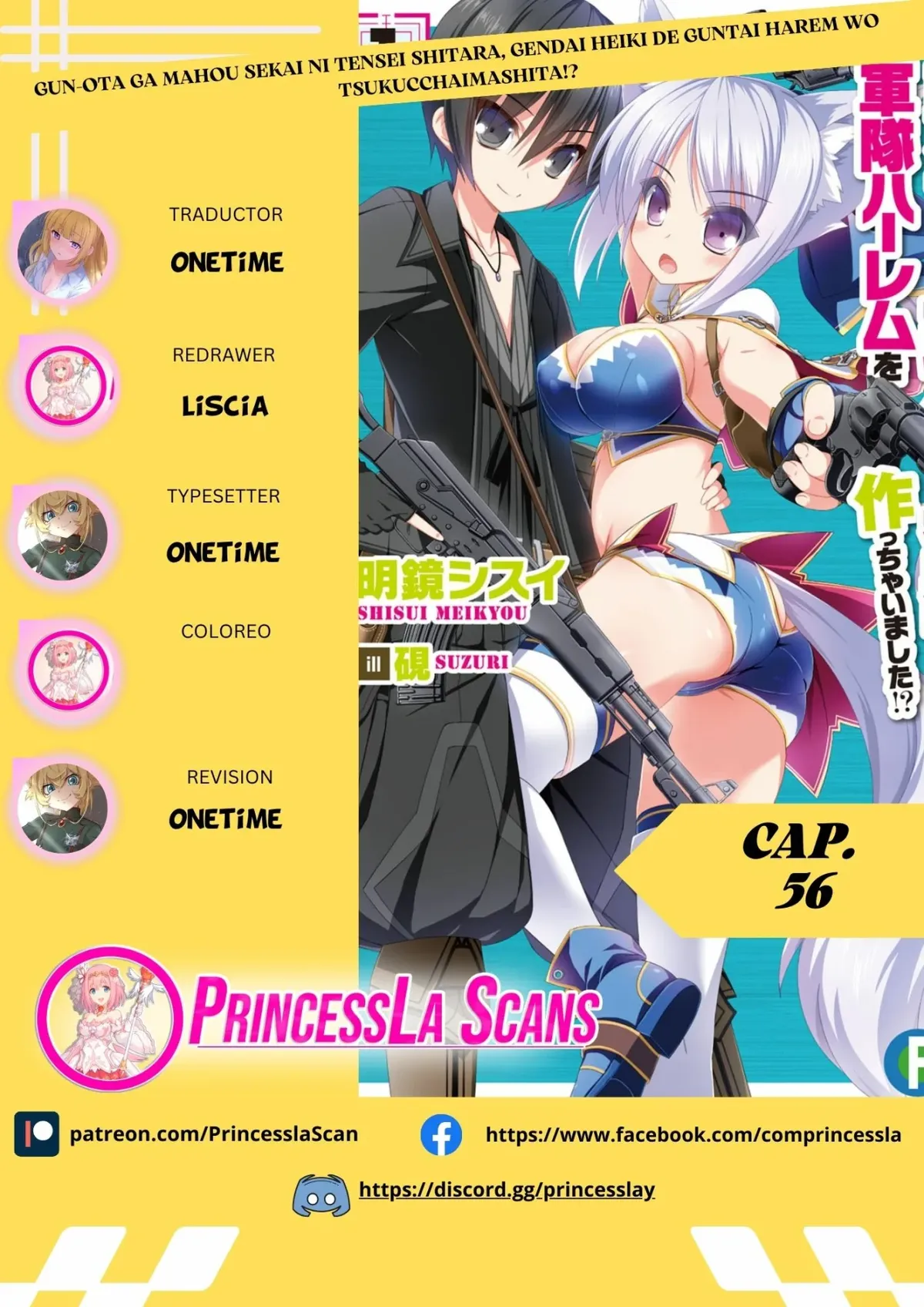 Gun-Ota ga Mahou Sekai ni Tensei shitara, Gendai Heiki de Guntai Harem wo Tsukucchaimashita!? Capítulo 56 en Línea - página 1