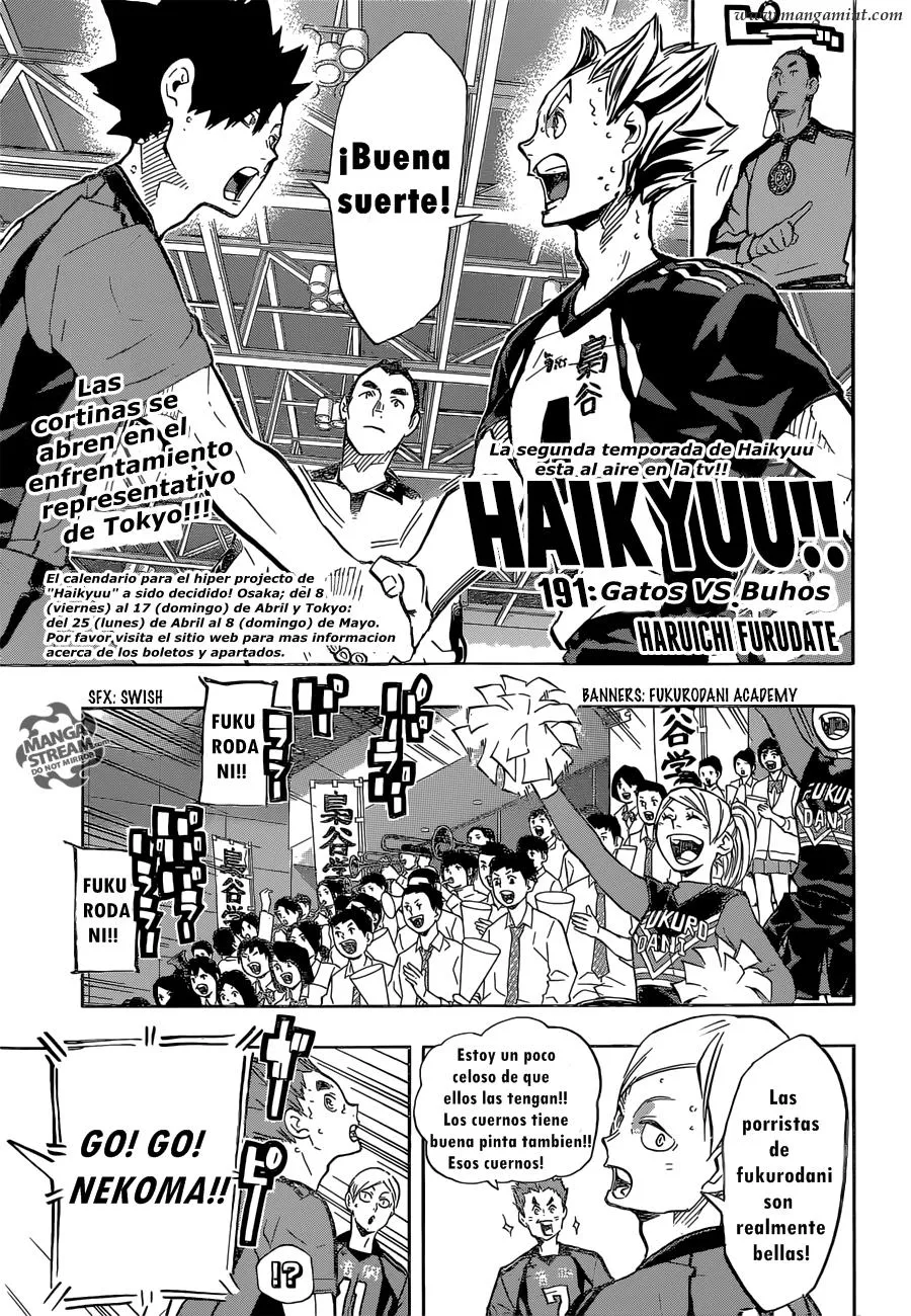 Haikyu!! Capítulo 191 en Línea - página 1