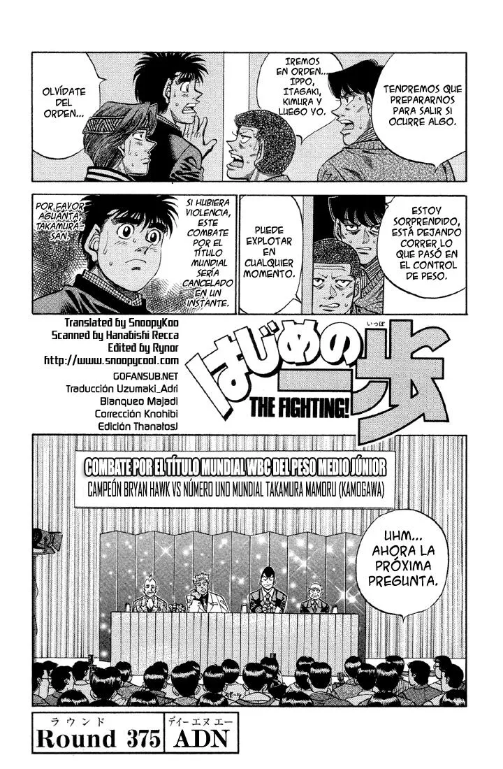 Hajime no Ippo Capítulo 375 en Línea - página 1