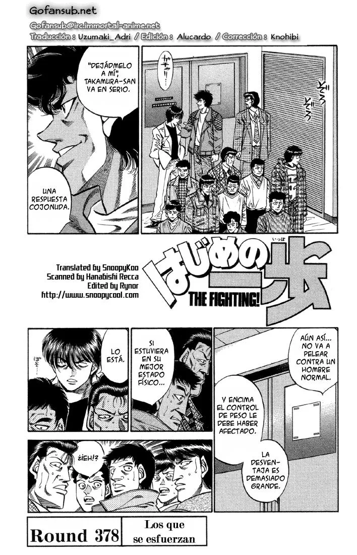 Hajime no Ippo Capítulo 378 en Línea - página 1