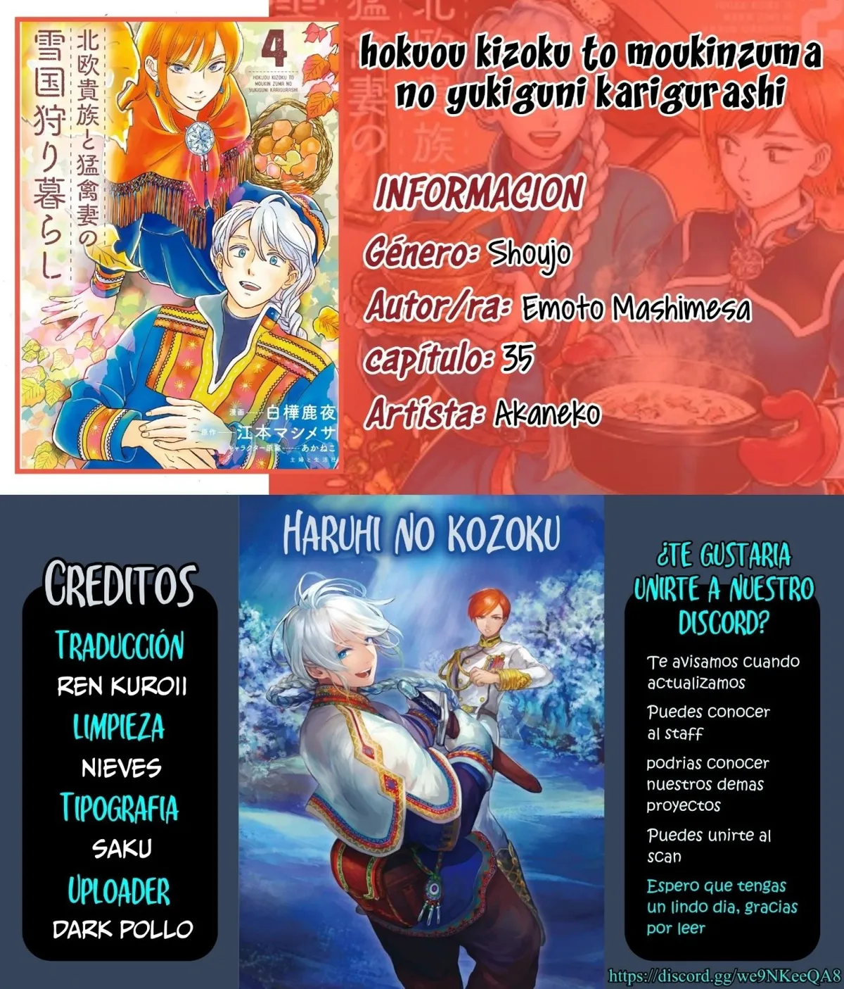 Hokuou Kizoku to Moukinzuma no Yukiguni Karigurashi Capítulo 35 en Línea - página 1