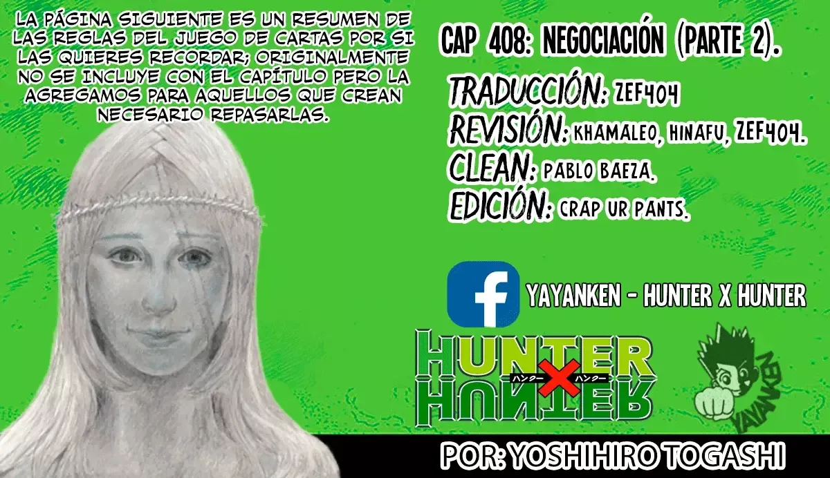 Hunter X Hunter Capítulo 408 en Línea - página 1