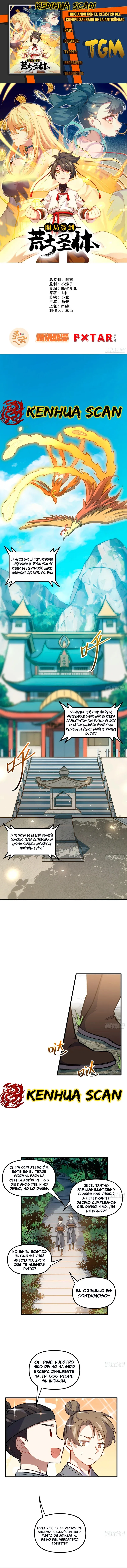Iniciando con el Registro del Cuerpo Sagrado de la Antigüedad Capítulo 9 en Línea - página 1