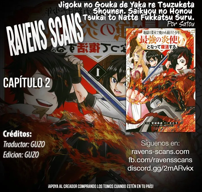 Jigoku no Gouka de Yaka re Tsuzuketa Shounen. Saikyou no Honou Tsukai to Natte Fukkatsu Suru Capítulo 2 en Línea - página 1