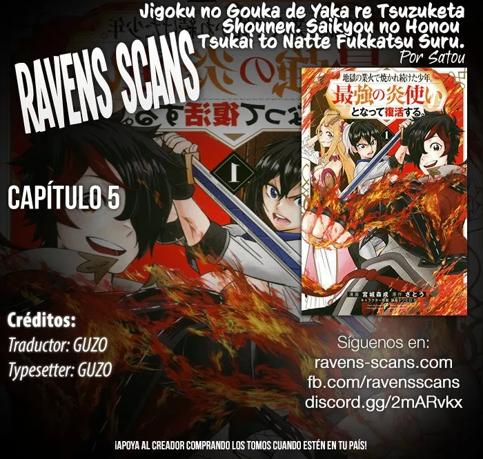 Jigoku no Gouka de Yaka re Tsuzuketa Shounen. Saikyou no Honou Tsukai to Natte Fukkatsu Suru Capítulo 5 en Línea - página 1