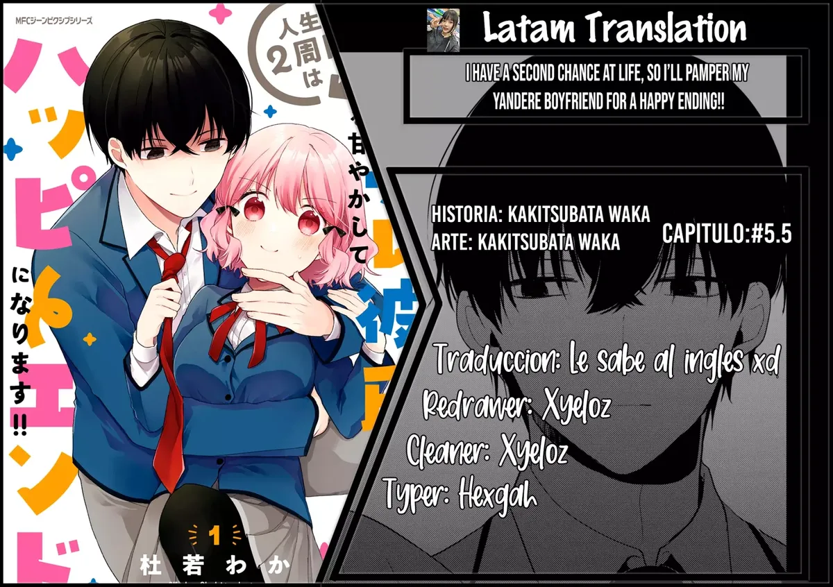Jinsei 2-Shuume wa Yandere Kareshi wo Amayakashite Happy End ni Narimasu!! Capítulo 5.5 en Línea - página 1