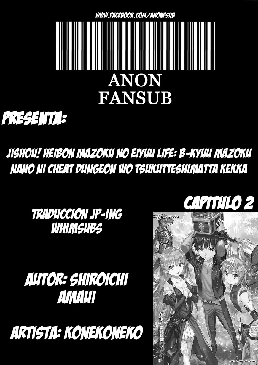 Jishou! Heibon Mazoku no Eiyuu Life: B-kyuu Mazoku nano ni Cheat Dungeon wo Tsukutteshimatta Kekka Capítulo 2 en Línea - página 1