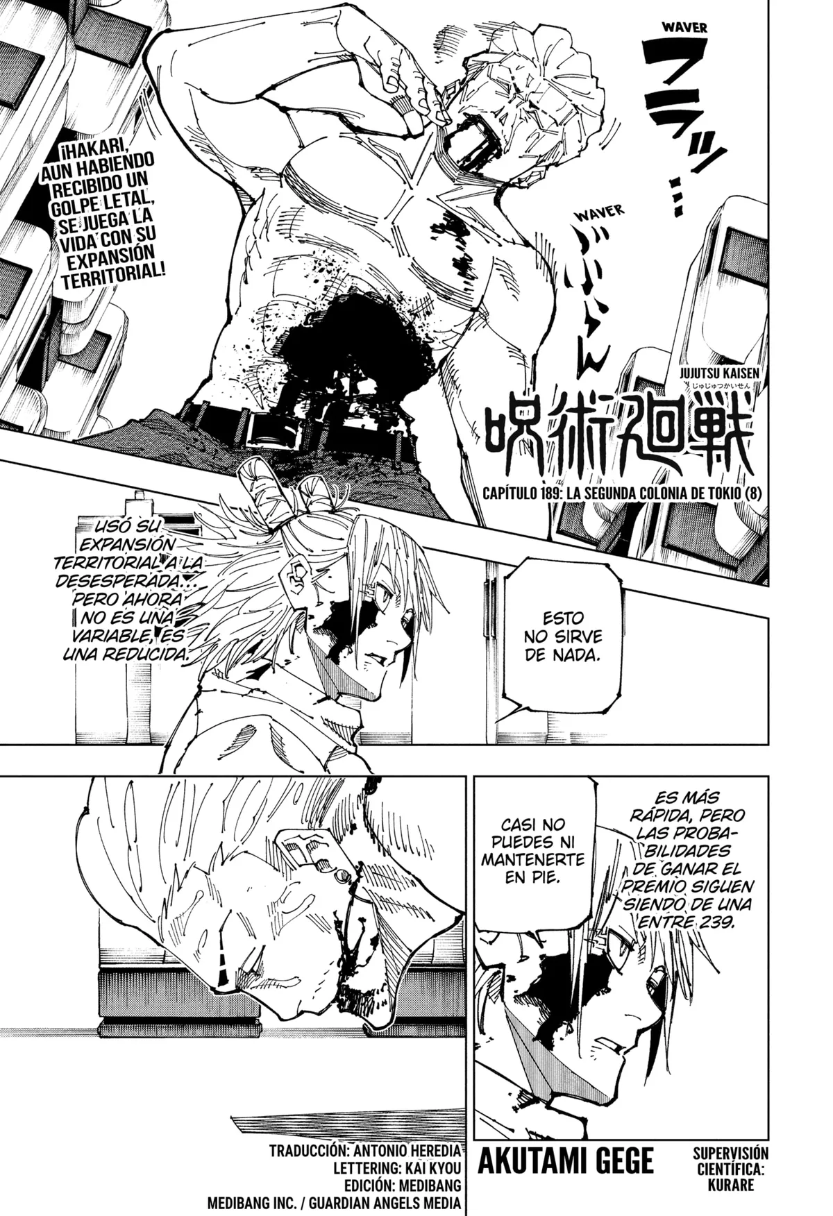 Jujutsu Kaisen Capítulo 189 en Línea - página 1