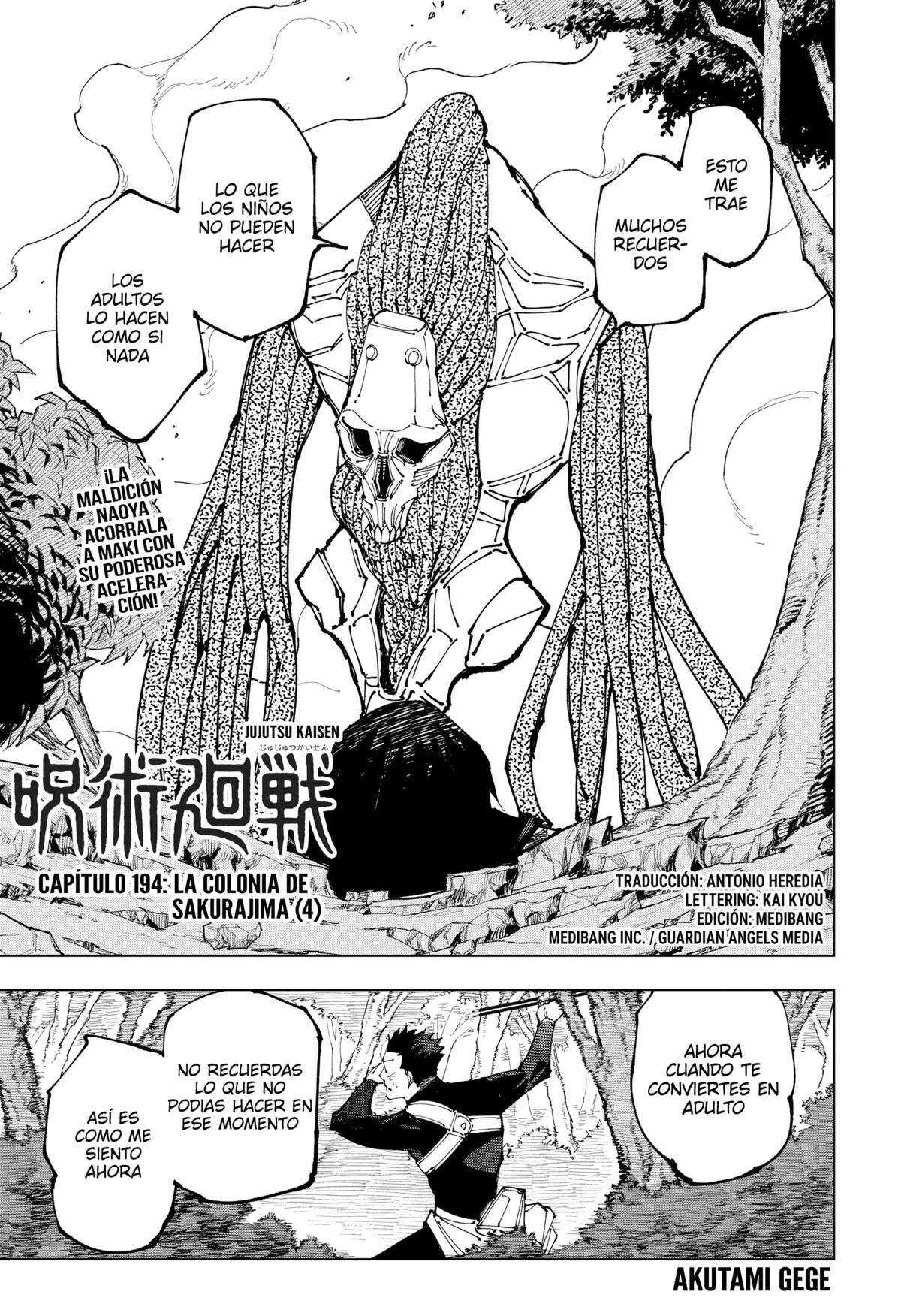 Jujutsu Kaisen Capítulo 194 en Línea - página 1