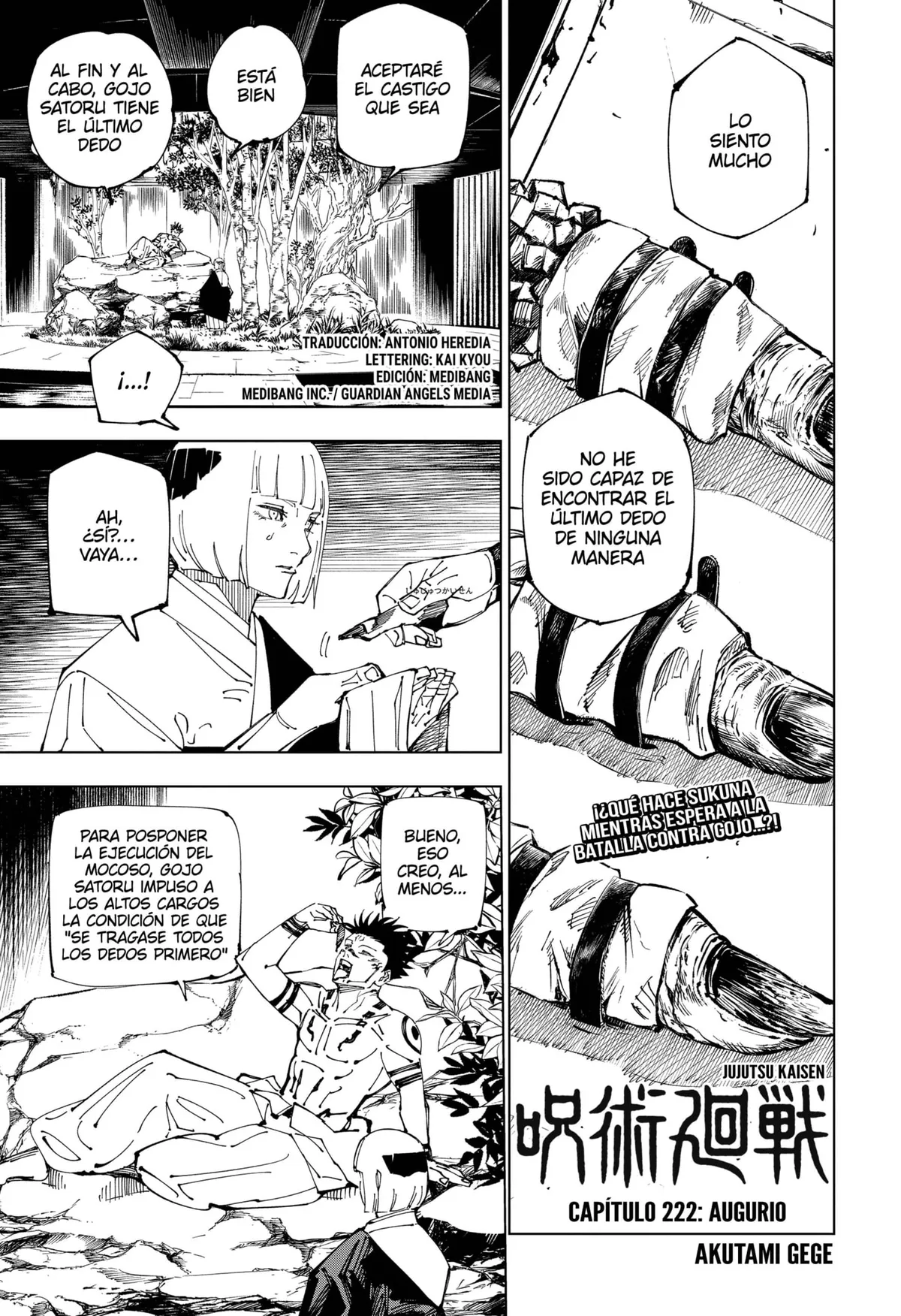 Jujutsu Kaisen Capítulo 222 en Línea - página 1
