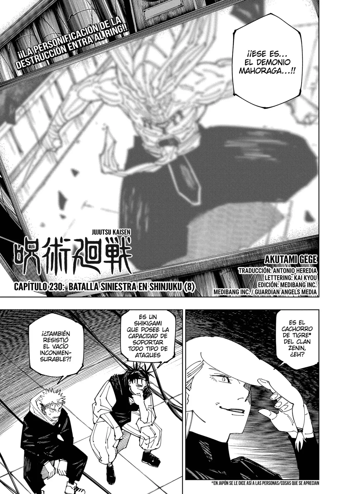Jujutsu Kaisen Capítulo 230 en Línea - página 1