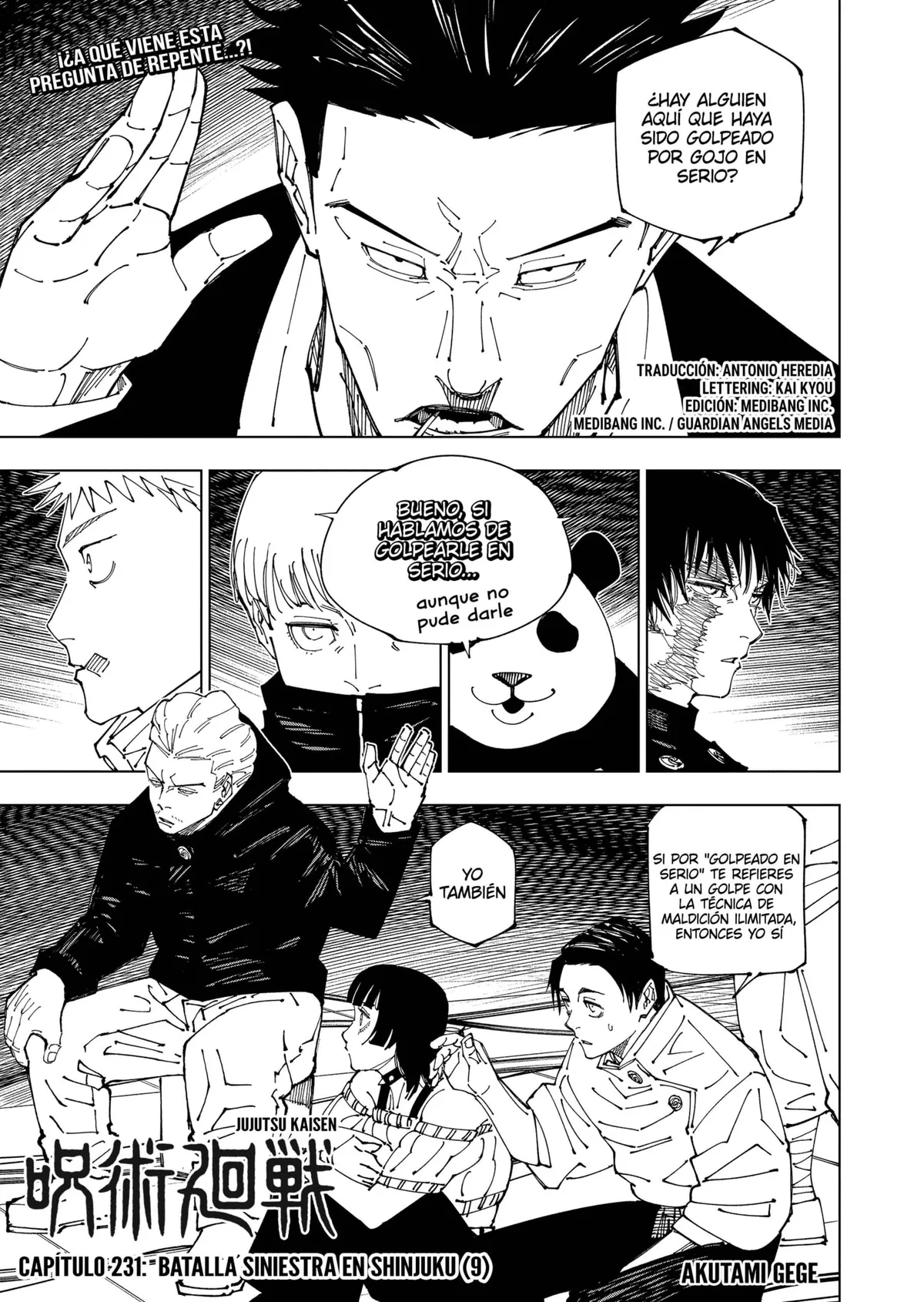 Jujutsu Kaisen Capítulo 231 en Línea - página 1