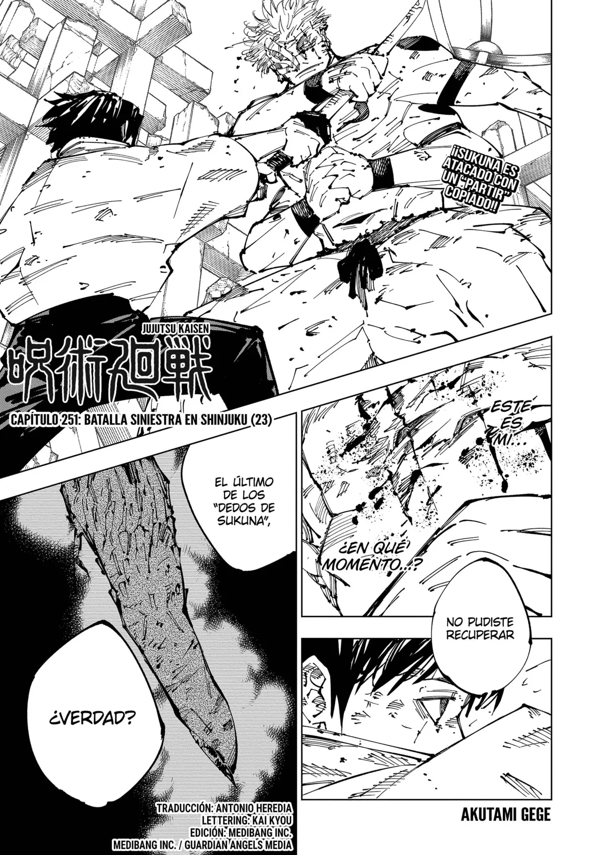 Jujutsu Kaisen Capítulo 251 en Línea - página 1