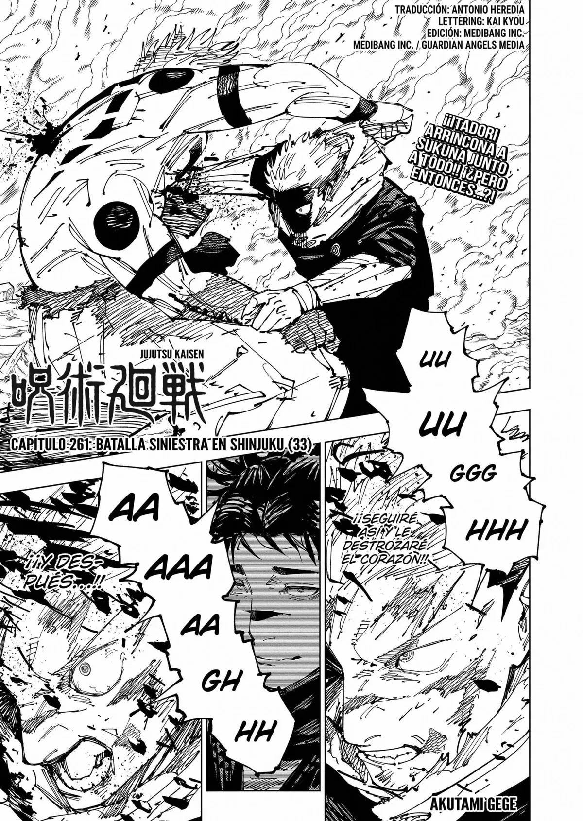 Jujutsu Kaisen Capítulo 261 en Línea - página 1
