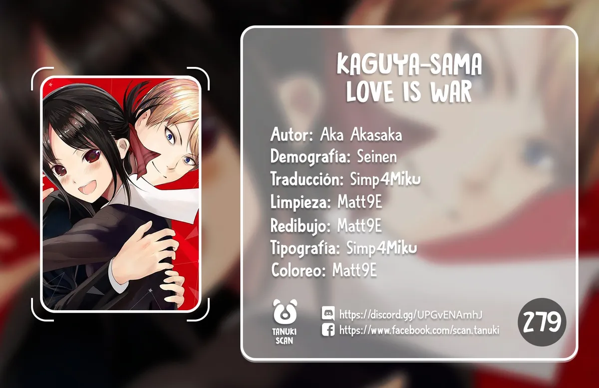 Kaguya-sama wa Kokurasetai: Tensai-tachi no Ren'ai Zunōsen Capítulo 279 en Línea - página 1