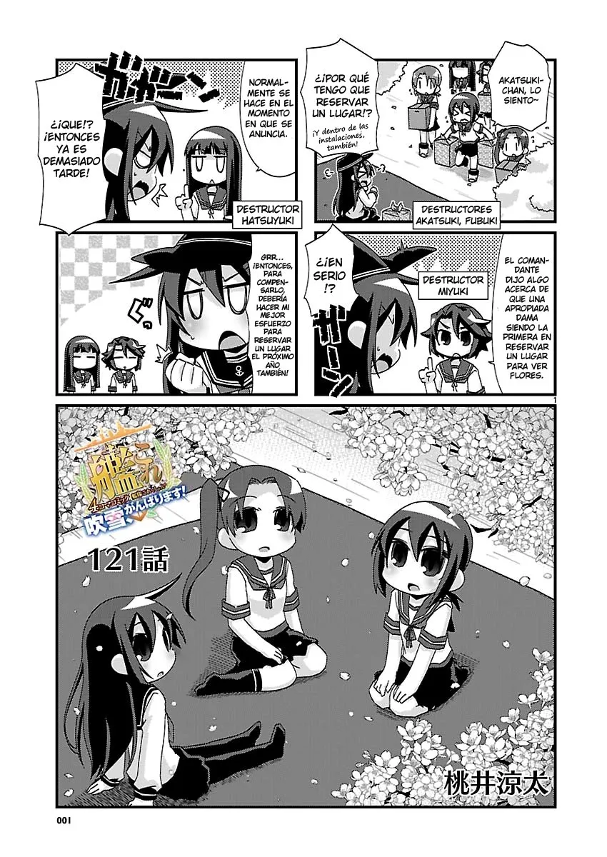 Kantai Collection 4-koma Comic: Fubuki- Ganbarimasu! Capítulo 121 en Línea - página 1