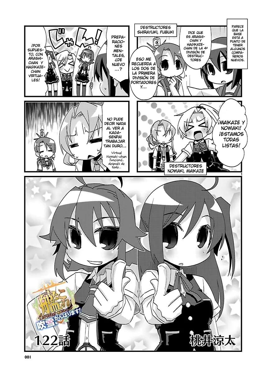 Kantai Collection 4-koma Comic: Fubuki- Ganbarimasu! Capítulo 122 en Línea - página 1