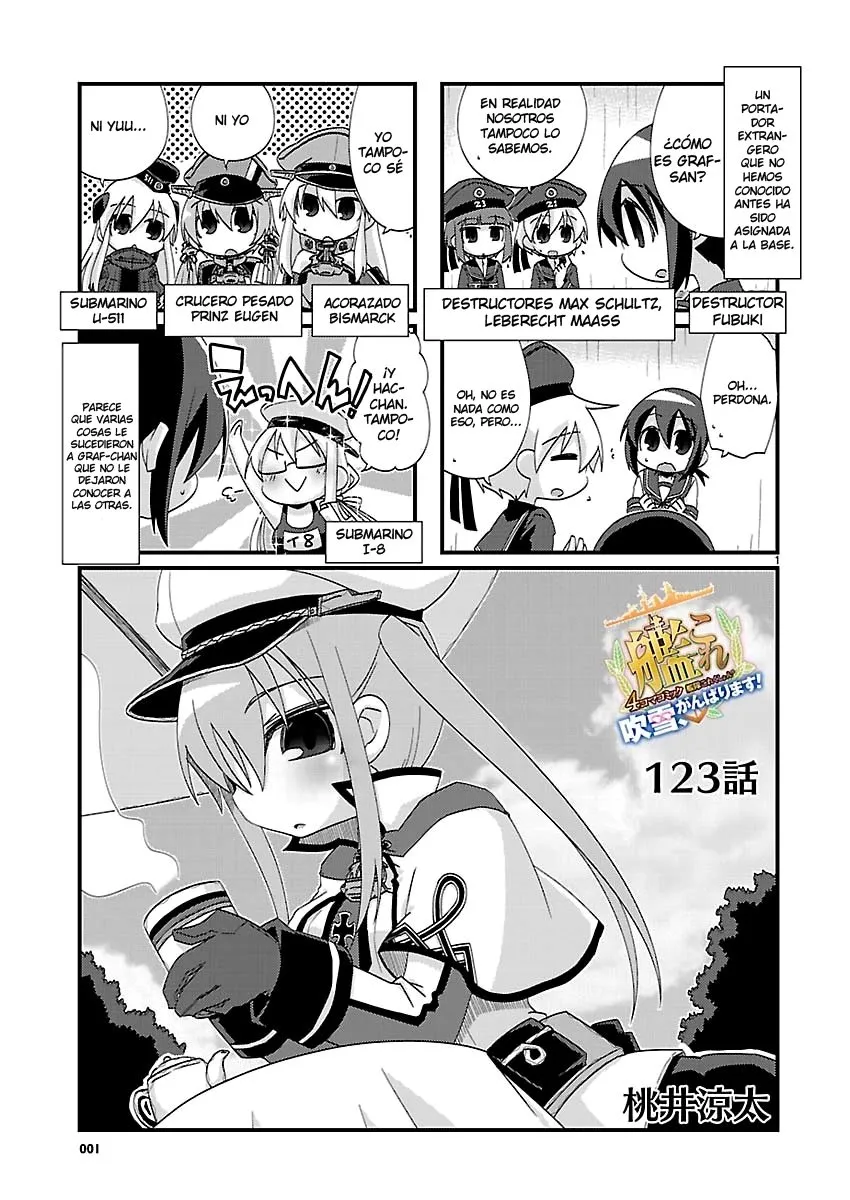 Kantai Collection 4-koma Comic: Fubuki- Ganbarimasu! Capítulo 123 en Línea - página 1