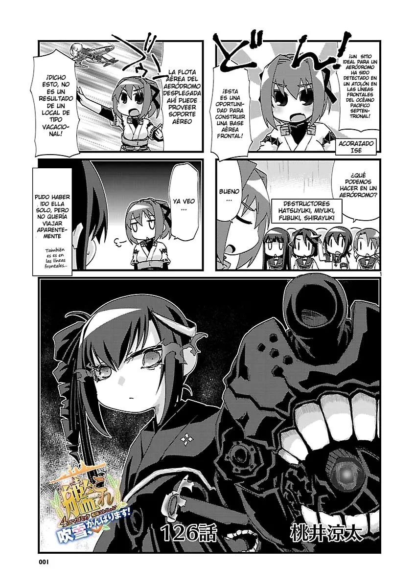 Kantai Collection 4-koma Comic: Fubuki- Ganbarimasu! Capítulo 126 en Línea - página 1