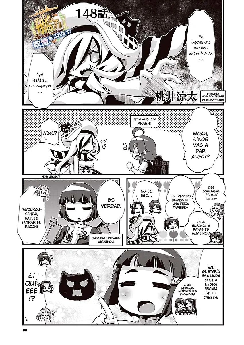 Kantai Collection 4-koma Comic: Fubuki- Ganbarimasu! Capítulo 148 en Línea - página 1