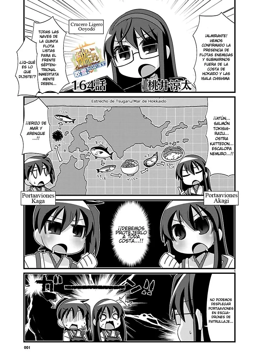 Kantai Collection 4-koma Comic: Fubuki- Ganbarimasu! Capítulo 164 en Línea - página 1