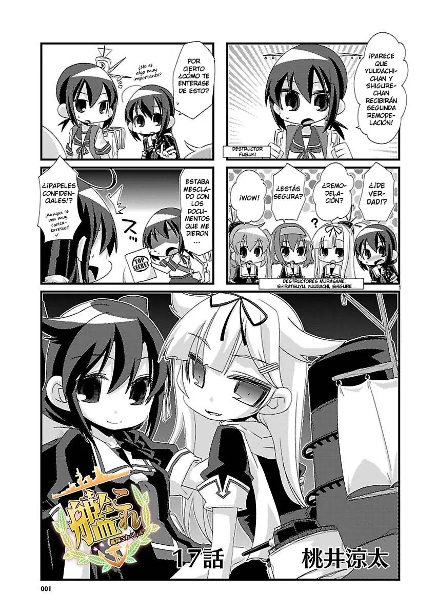 Kantai Collection 4-koma Comic: Fubuki- Ganbarimasu! Capítulo 17 en Línea - página 1
