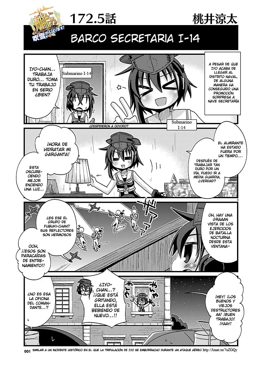 Kantai Collection 4-koma Comic: Fubuki- Ganbarimasu! Capítulo 172.5 en Línea - página 1